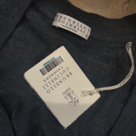 BRUNELLO CUCINELLI Cashmere Wool Cardigan Size M Monili Beads Grey new $3484.00 - Picture 2 of 3